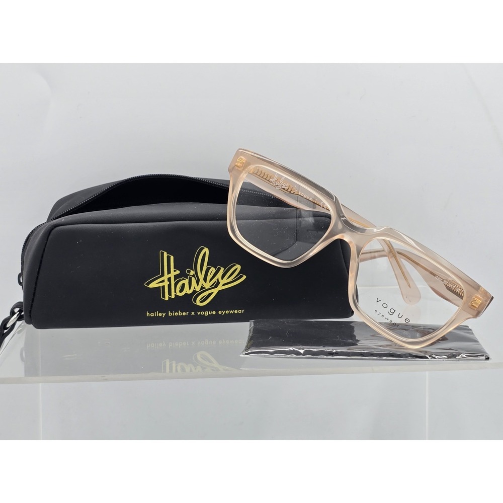 HAILEY X VOGUE VO 5511 3007 51 [] 17 140 Havana Peach Transparent Glasses Frames